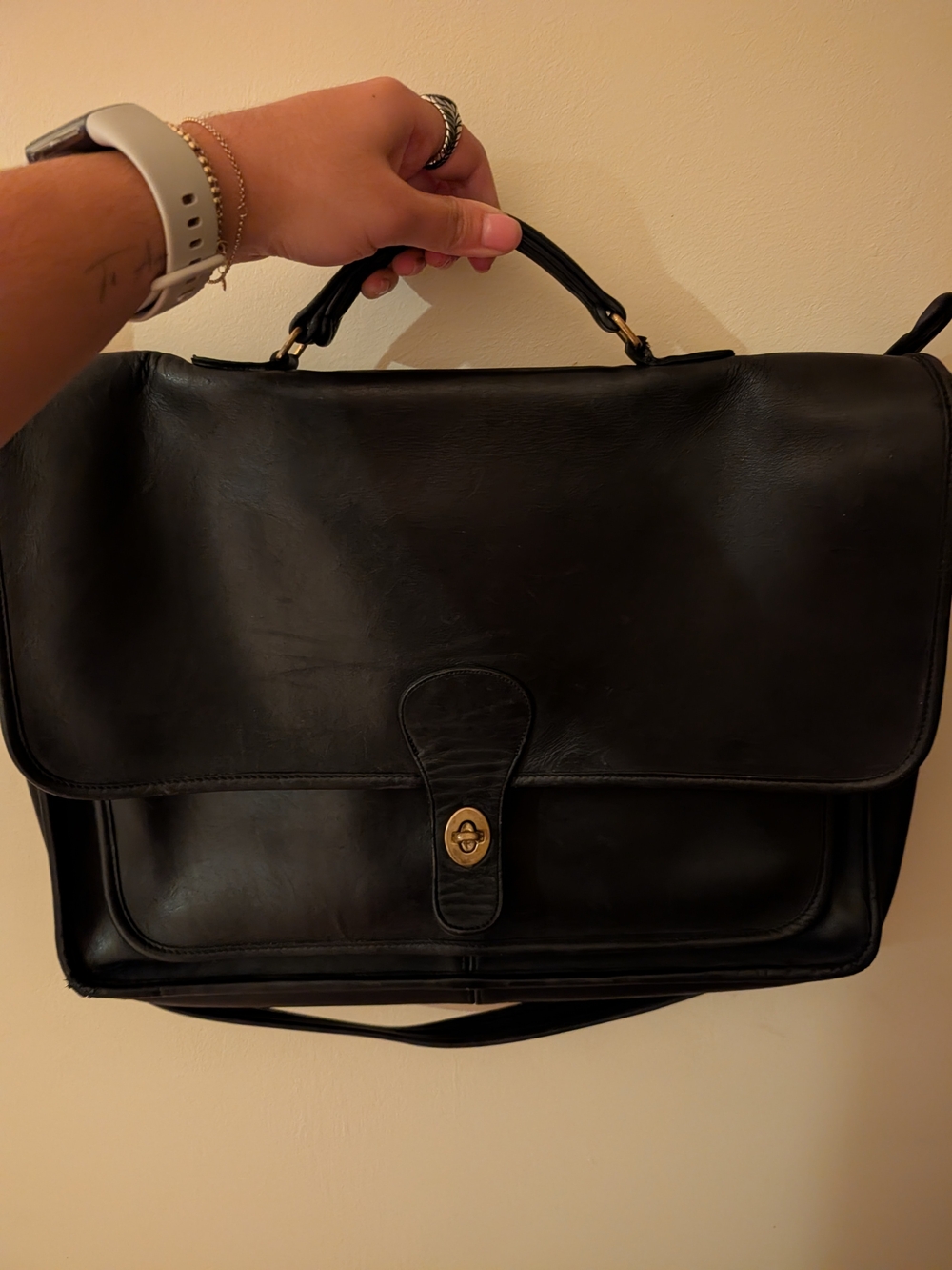 Coach Vintage Black Metropolitan 90's Leather Briefcase